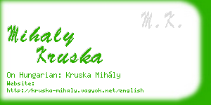mihaly kruska business card